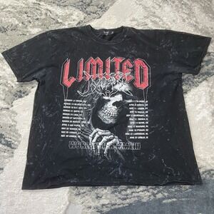 Limited Man Concert T Shirt Sz XXL Official Tour Skull   Graphic Tee Y2K Grunge